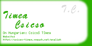 timea csicso business card